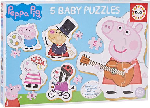 Peppa Pig - 5 Baby Puzzles - Educa
