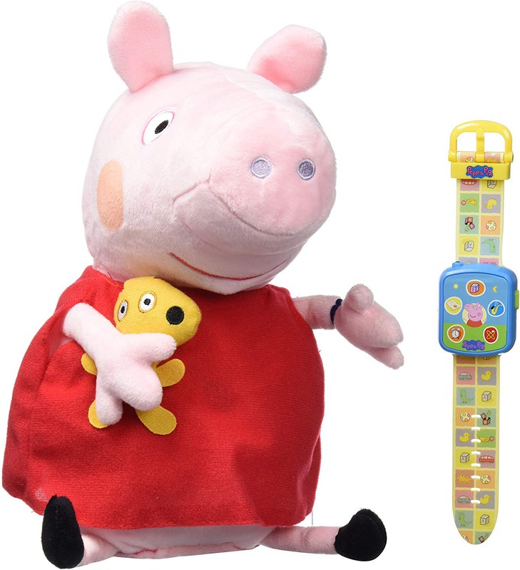 Peppa Pig - Peluche Peppa et sa montre connectée