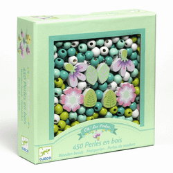 Perlas De Madera - Hojas Y Flores - Djeco