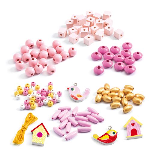 Wooden Beads Birds - Djeco