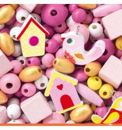 Wooden Beads Birds - Djeco