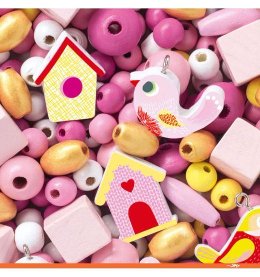 Wooden Beads Birds - Djeco