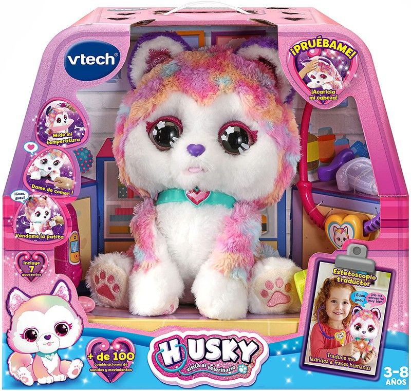 Le chien Maxime el Hasky rend visite au vétérinaire Chien interactif