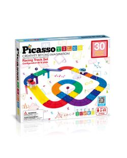 Picasso Tiles Magnetic Race Track 30 Pieces + 2 Cars