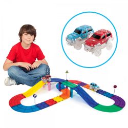 Picasso Tiles Magnetic Race Track 30 Pieces + 2 Cars