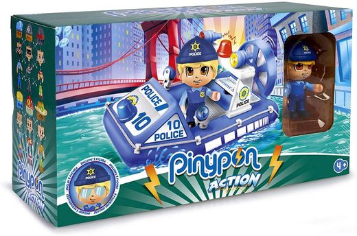 Pinypon Action Lancha de Policía con 1 Figura