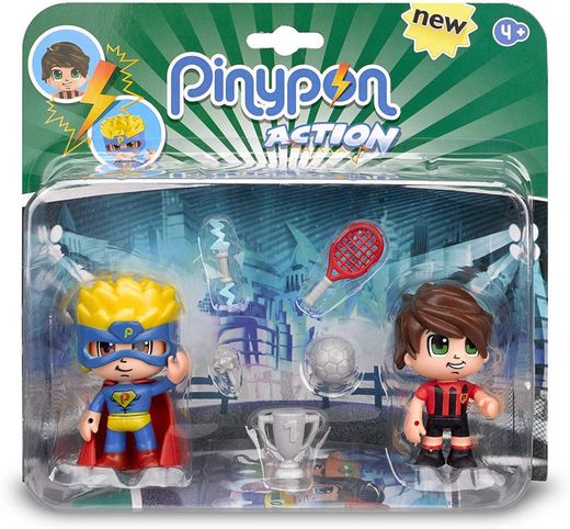 Pinypon Action - Pack of 2 Figures Superhero and Soccer Player
