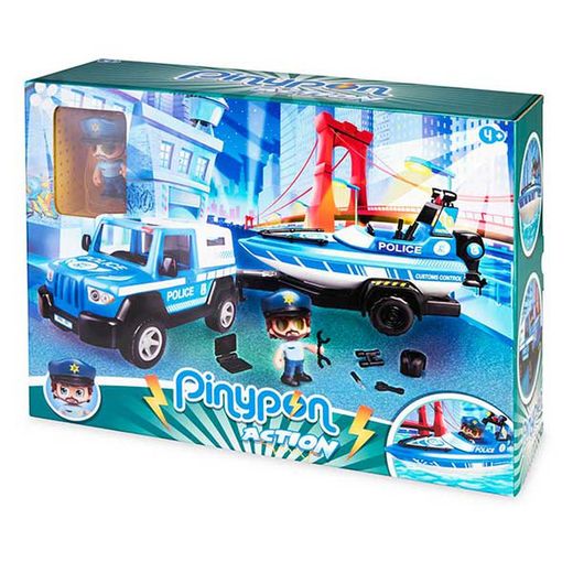 Pinypon Action - Pickup e barca della polizia