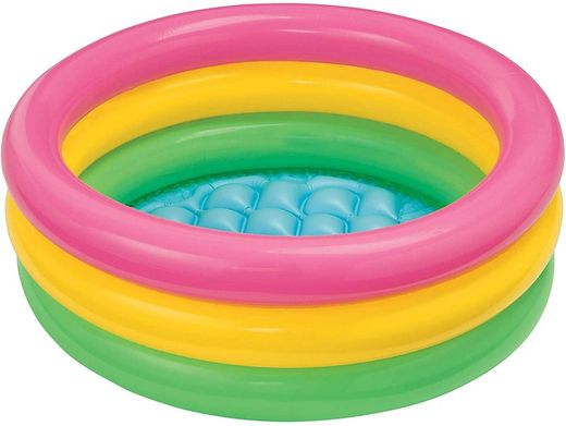 PISCINE 3 TUBES MULTICOLORES, 86 X 25 CM