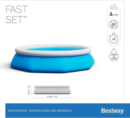 Abnehmbarer aufblasbarer Pool - Fast Set - 305x76 - Bestway