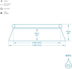 Abnehmbarer aufblasbarer Pool - Fast Set - 305x76 - Bestway