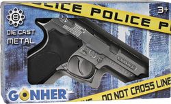 Silberne 8-Schuss-Polizeipistole – Gonher