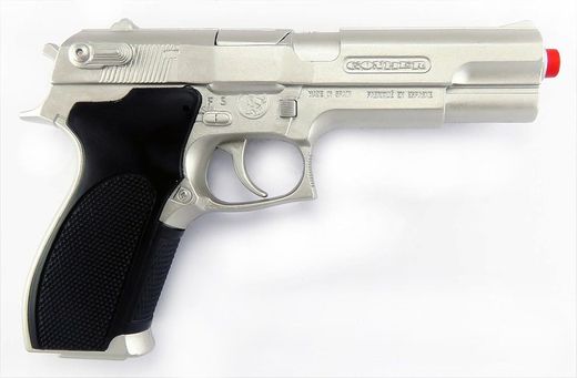 Silberne 8-Schuss-Polizeipistole – Gonher