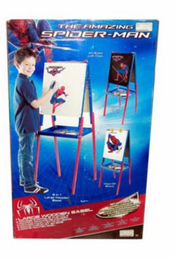 Pizarra 3 En1 Madera Spiderman