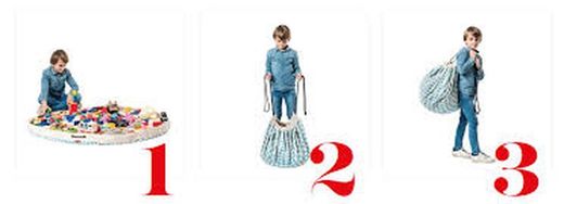 Play&Go Diamond Blue Borsa portaoggetti e tappetino da gioco