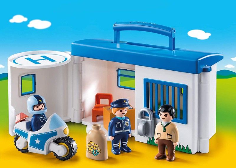 Playmobil 1-2-3 – Maletín Comisaria de Policía — Juguetesland