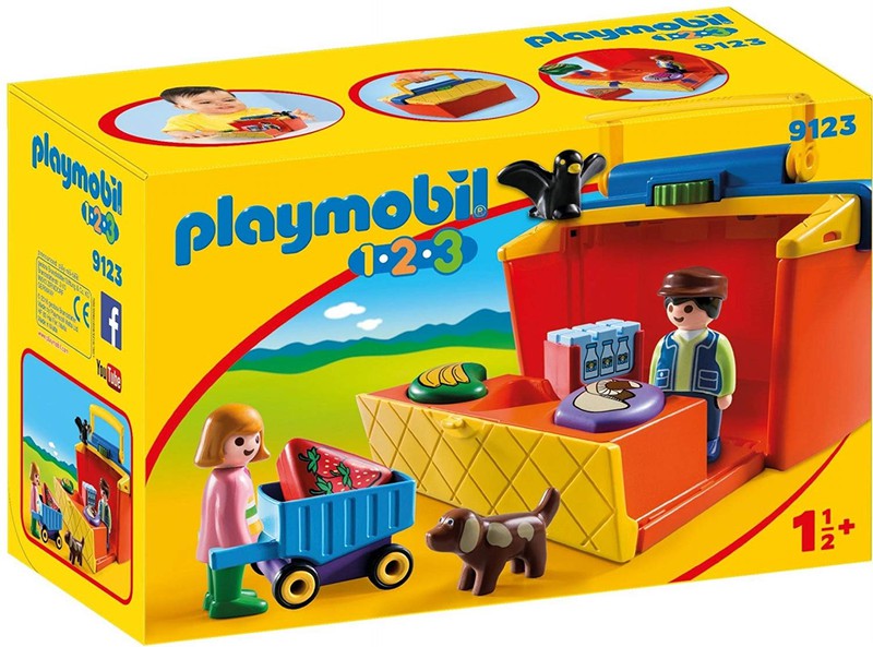 Playmobil 1-2-3 - Mallette de marché — Juguetesland