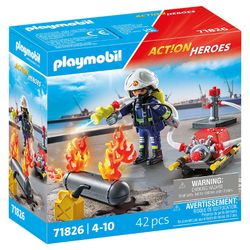Playmobil Action Heroes – Feuerwehrmann mit Wasserpumpe