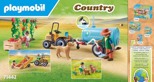 Playmobil Country - Traktor mit Anhänger und Tankwagen