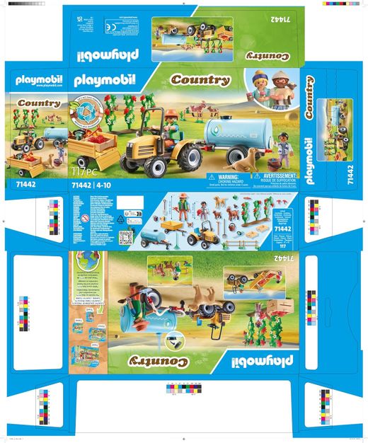Playmobil Country - Traktor mit Anhänger und Tankwagen