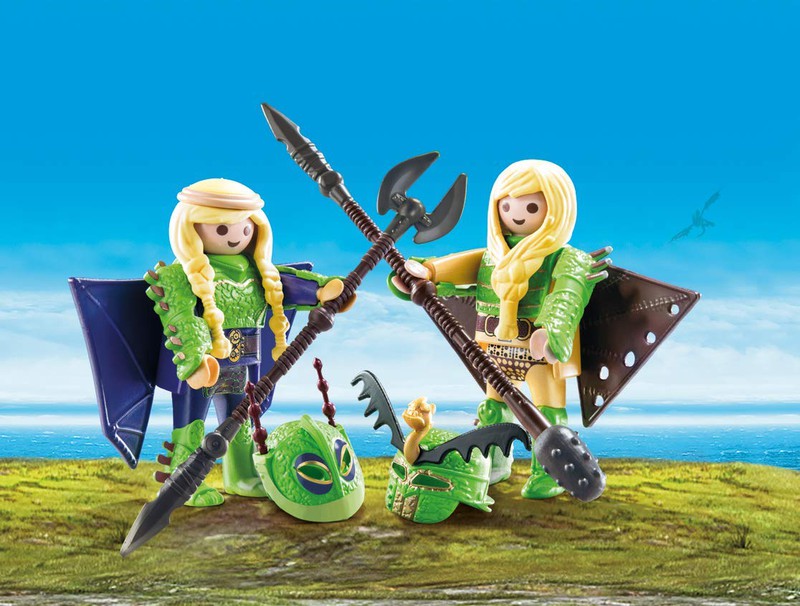 Playmobil Dragons Chusco and Brusca in a flying suit