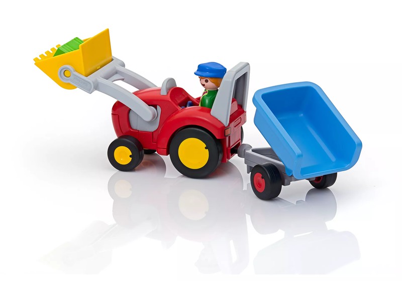 Playmobil - Tracteur Avec Remorque Playmobil 1.2.3 — Juguetesland