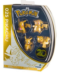 Pokemon - Set 025 Pikachu pack 4 figurines 20e anniversaire