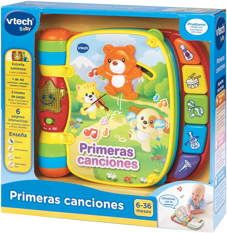 VTech - Primeras canciones, libro interactivo para bebés +6 meses