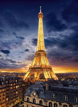 Puzzle 1000 piezas, HQC Tour Eiffel - Clementoni