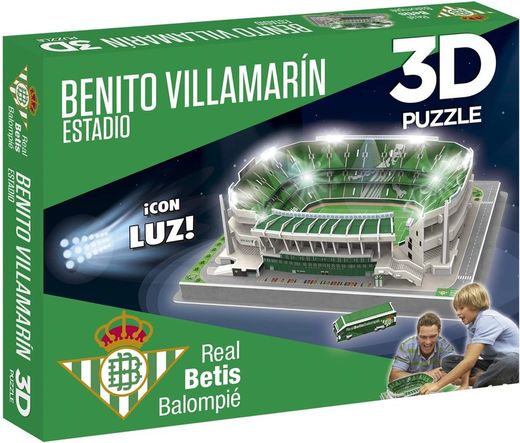 Puzzle 3D - Estadio Benito Villamarín (R. Betis) con Luz