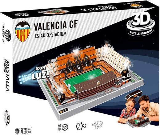 Puzzle 3D – Mestalla (Valencia CF) con Luz