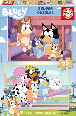 Puzzle - Bluey Holzpuzzle 2 x 25 Teile - Educa