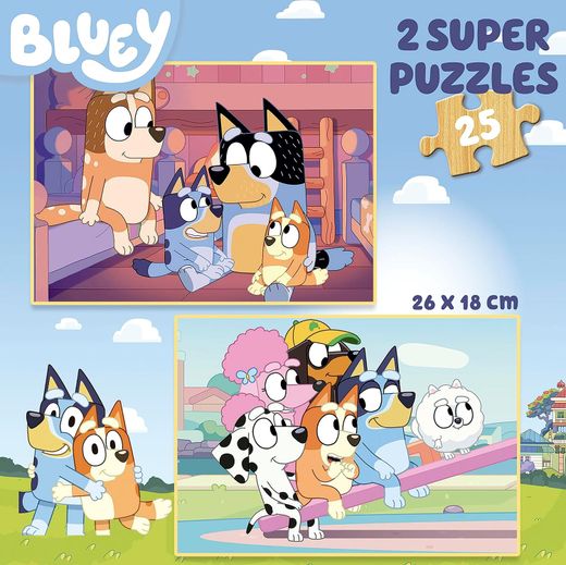 Пазл Bluey, деревянный, 2 x 25 деталей - Educa