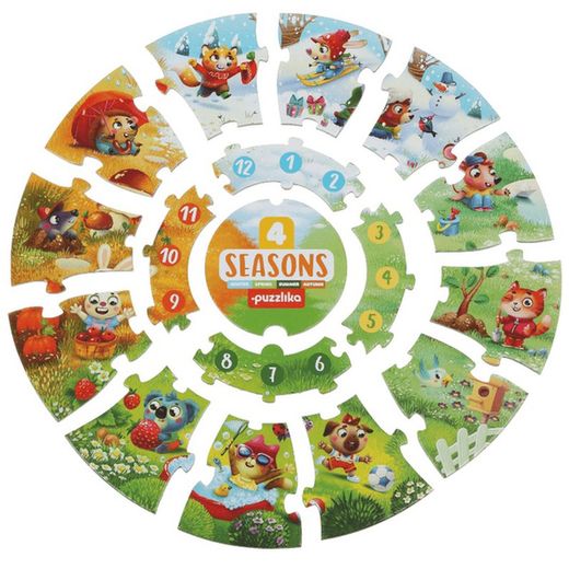 Vier-Jahreszeiten-Puzzle für Kinder