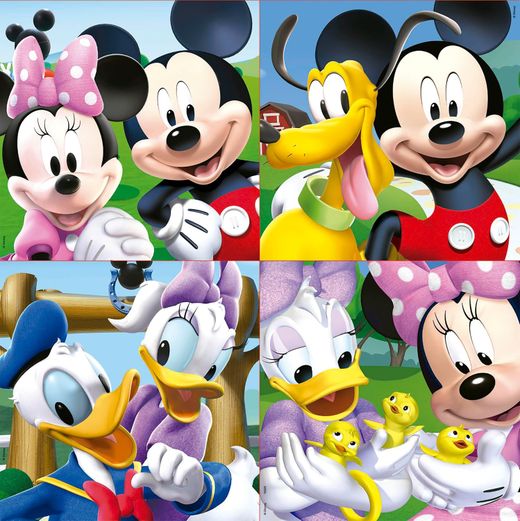 Mala de Quebra-Cabeça Progressivo - Mickey Mouse - 12, 16, 20, 25 Peças - Educa