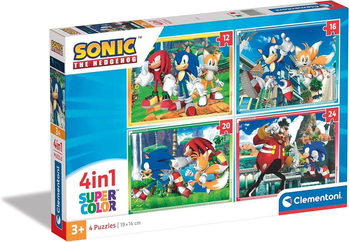 Puzzle Supercolor 4 en 1 - Sonic - Clementoni