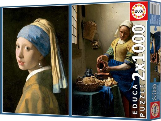 Quebra-cabeça - Vermeer - 2 x 1000 peças - Educa