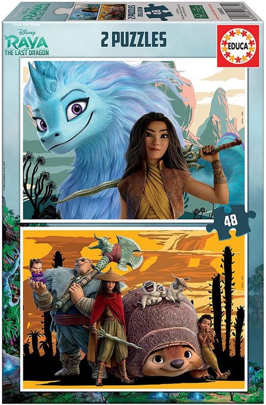 Raya und der letzte Drache - Puzzle 2x48 - Educa