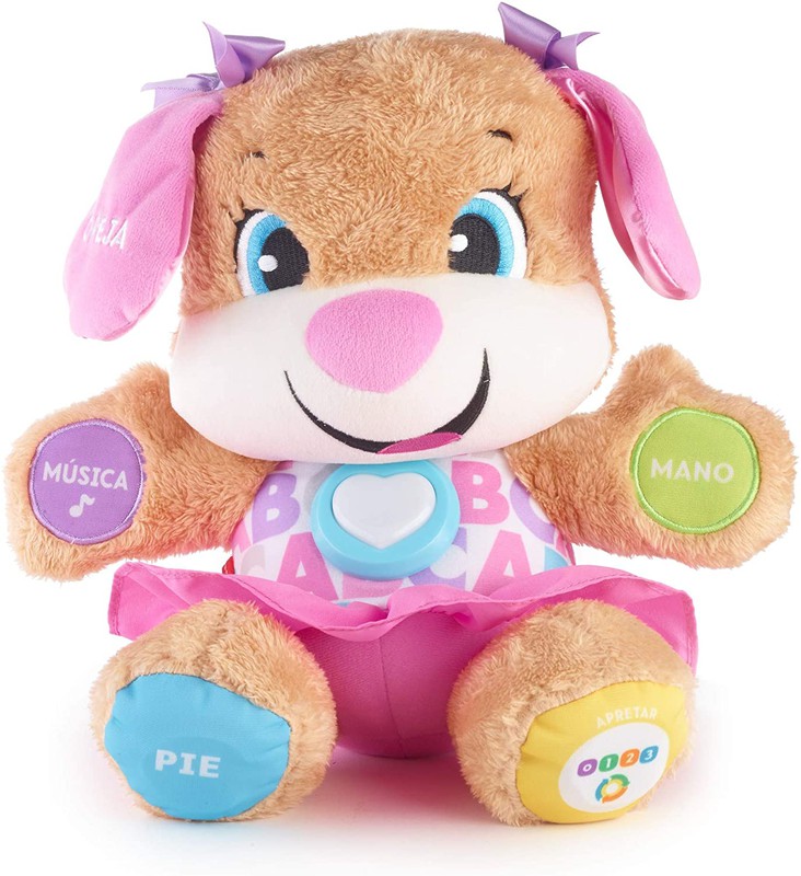 Peluche interactive chien bleu rire et apprendre Fisher price