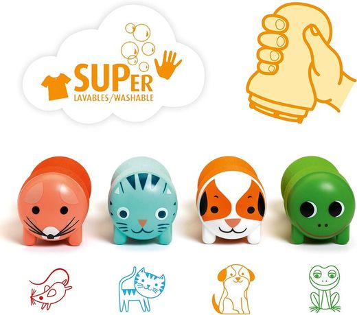 Stamps For Kids - Garden Animals - Djeco