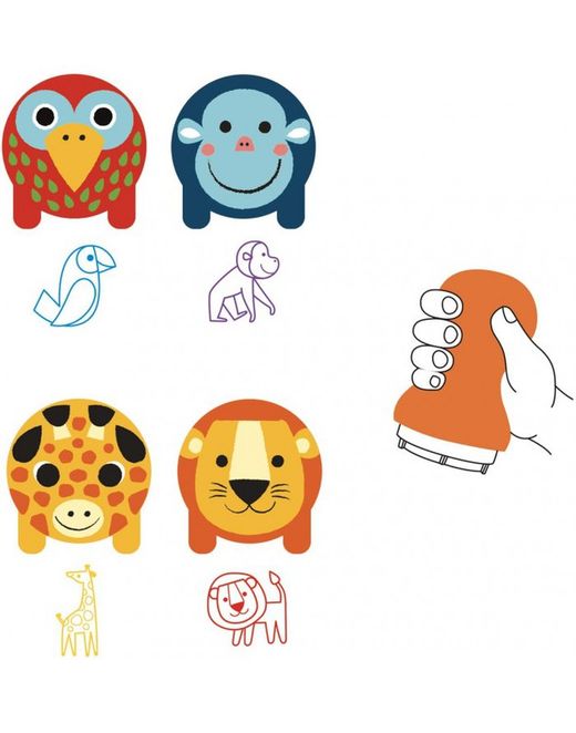 Stamps For Kids - Animals Of The Savannah - Djeco