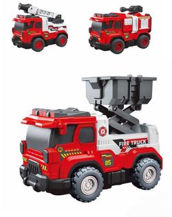 Set 3 Camiones de Bomberos Fricción