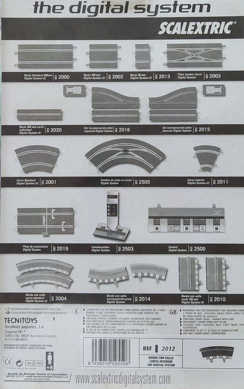 Borda definida com cerca interna curva - Scalextric
