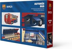 Jeu de construction de bus du FC Barcelone - 488 pièces, 28 cm. Comprend 3 figurines - Produit sous licence officielle - Neko Brands