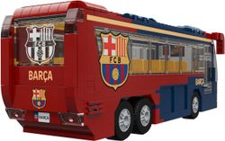 Jeu de construction de bus du FC Barcelone - 488 pièces, 28 cm. Comprend 3 figurines - Produit sous licence officielle - Neko Brands