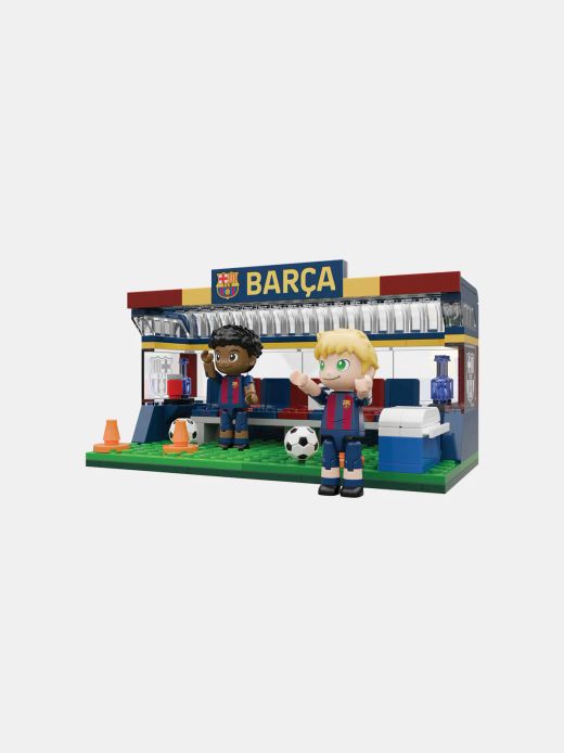 FC Barcelona Bench Construction Set - 186 Pieces, 16 cm. With 2 Figures - Officially Licensed - Neko Brands