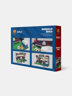 FC Barcelona Bench Construction Set - 186 Pieces, 16 cm. With 2 Figures - Officially Licensed - Neko Brands