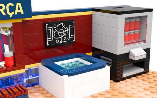 Jeu de construction FC Barcelone - 440 pièces, 30 cm. Inclut 1 figurine - Produit sous licence officielle - Neko Brands