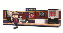 Jeu de construction FC Barcelone - 440 pièces, 30 cm. Inclut 1 figurine - Produit sous licence officielle - Neko Brands