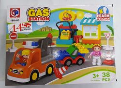 Ensemble de construction de grue de station-service de 38 pièces